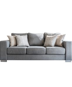 Sofá moderno de tela gris de 3 plazas elegante sofá para sala de estar