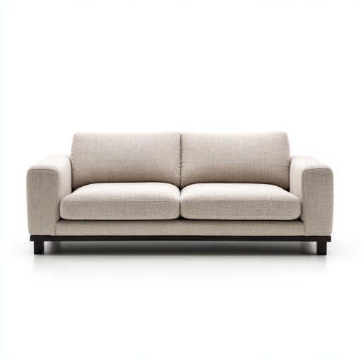 Sofá moderno de dos plazas de tela beige un sofá minimalista para el salón