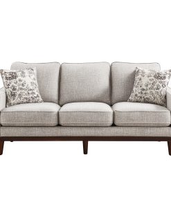 Sofá moderno de tela gris claro de 3 plazas un elegante sofá para sala de estar