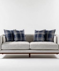 Sofá de 2 Plazas en Tela Gris Claro – Diseño Moderno para Salón Contemporáneo